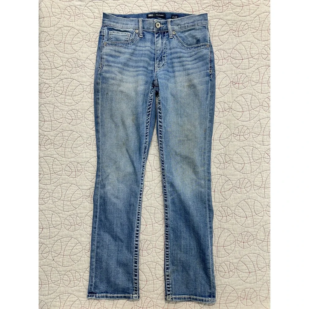 BKE Jake Straight Blue Denim Jeans / Mens 31x32
